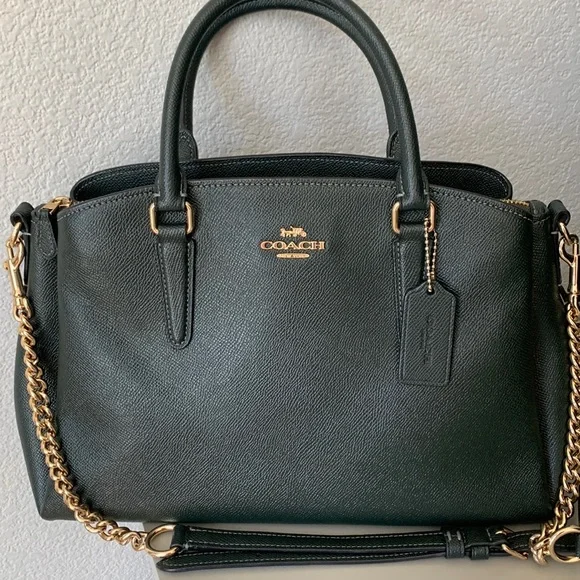 COACH F28976 Crossgrain Leather Sage Carryall